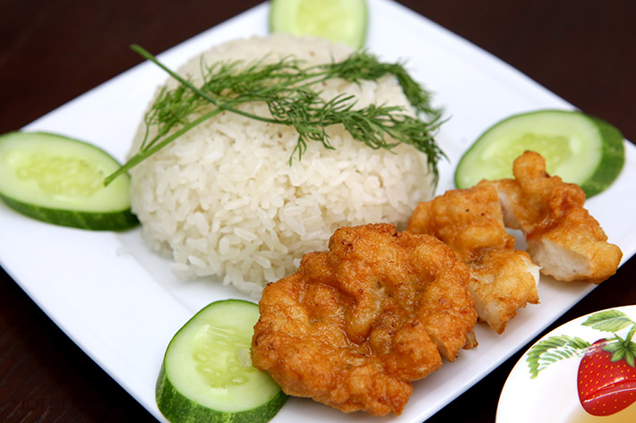 Món chả mực thơm ngon khi làm xong